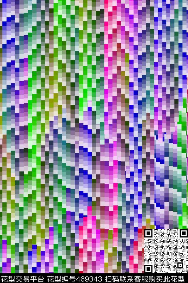 色彩绚丽几何渐变数码印花华亿平台下载（图片编号: 469343） - 瓦栏（Walan）