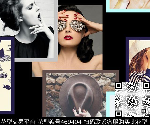 照片景观复古头像邮票印花流行时尚数码印花华亿平台下载（图片编号: 469404） - 瓦栏（Walan）