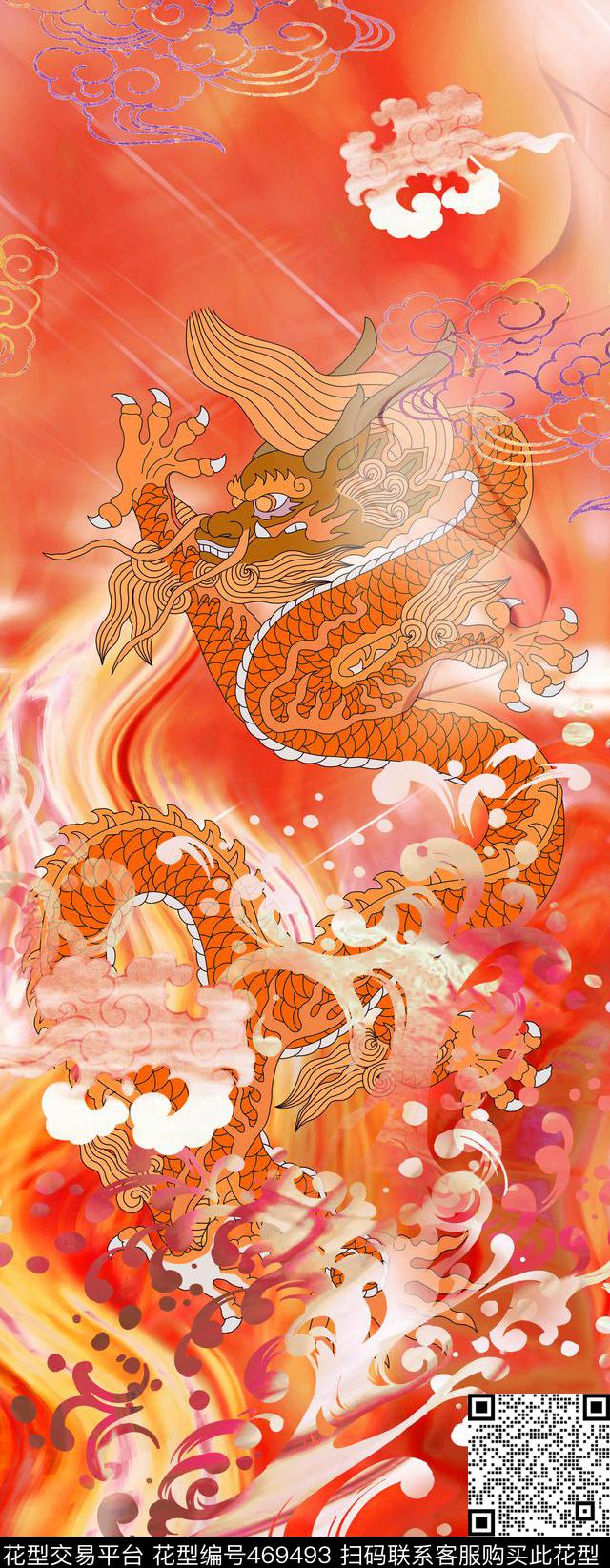 女装四方连续花鸟植物数码印花华亿平台下载（图片编号: 469493） - 瓦栏（Walan）