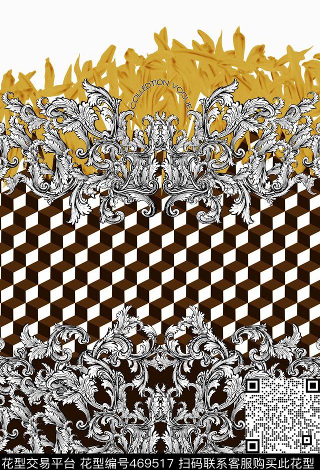 时尚休闲巻花男装定位数码印花华亿平台下载（图片编号: 469517） - 瓦栏（Walan）