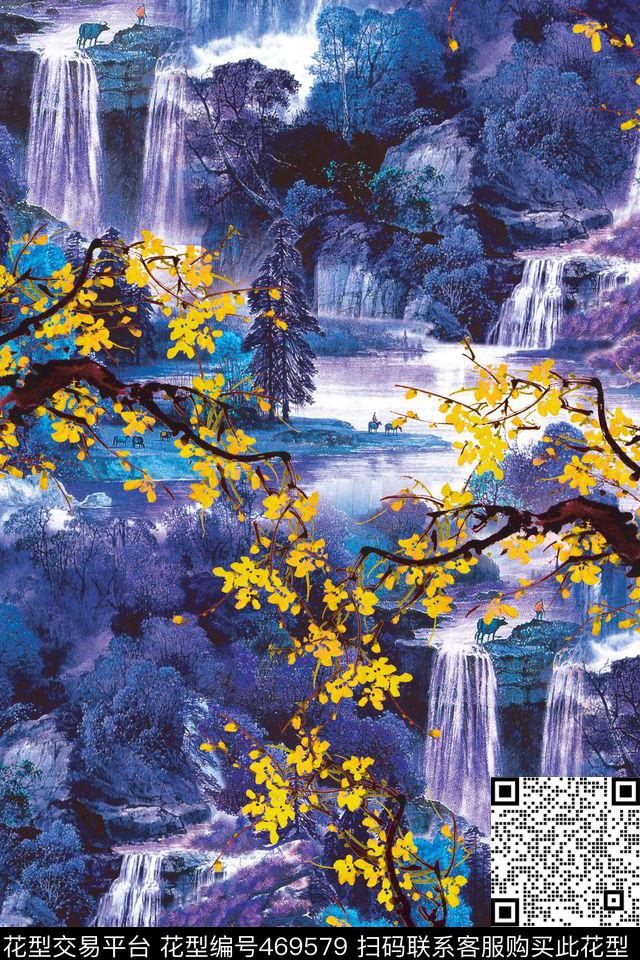 中国风女装衬衣数码印花华亿平台下载（图片编号: 469579） - 瓦栏（Walan）