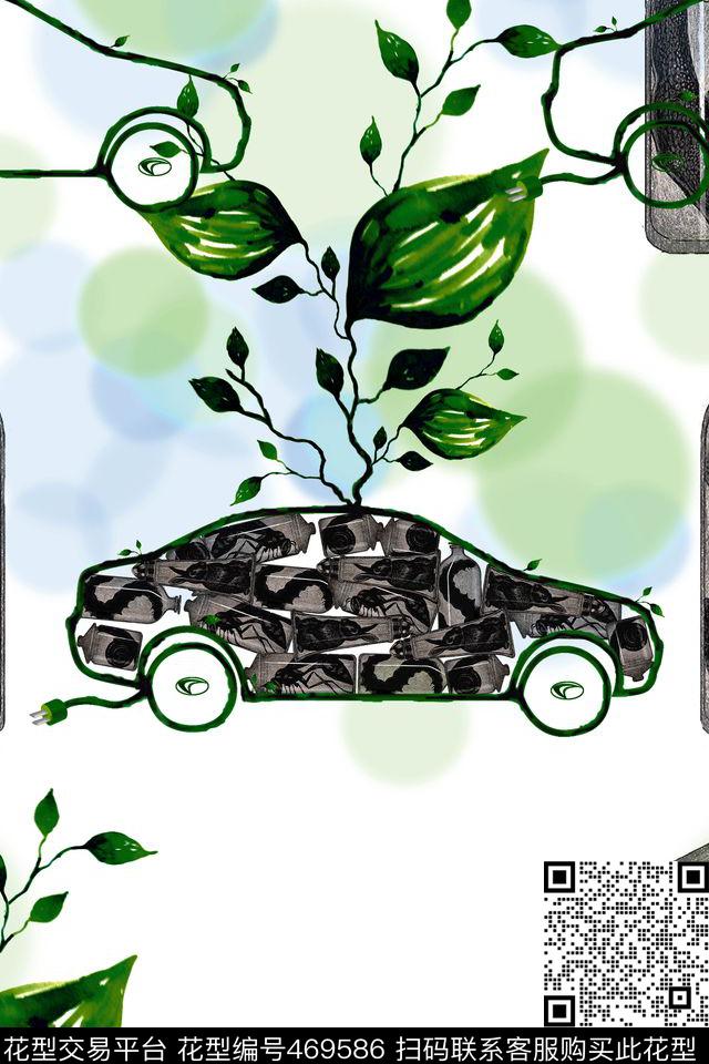创意插画汽车数码印花华亿平台下载（图片编号: 469586） - 瓦栏（Walan）