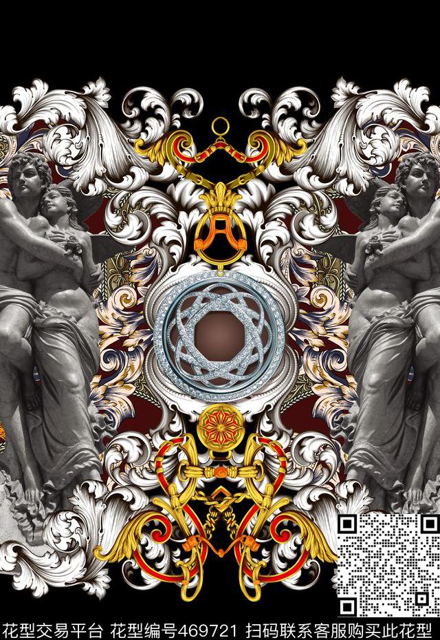 定位欧式宫廷风男装数码印花华亿平台下载（图片编号: 469721） - 瓦栏（Walan）