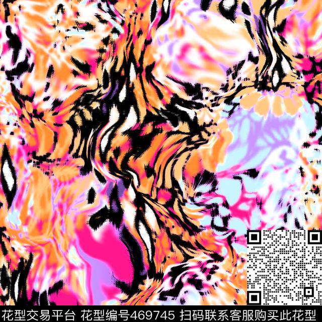 浓烈抽象明丽传统印花华亿平台下载（图片编号: 469745） - 瓦栏（Walan）