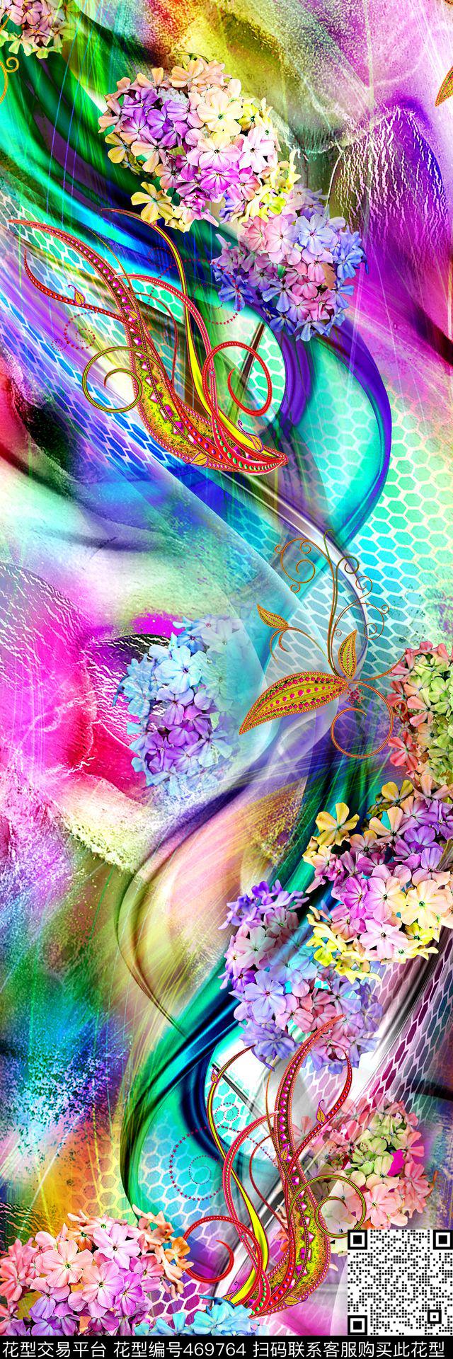 多彩曲线动物纹数码印花华亿平台下载（图片编号: 469764） - 瓦栏（Walan）