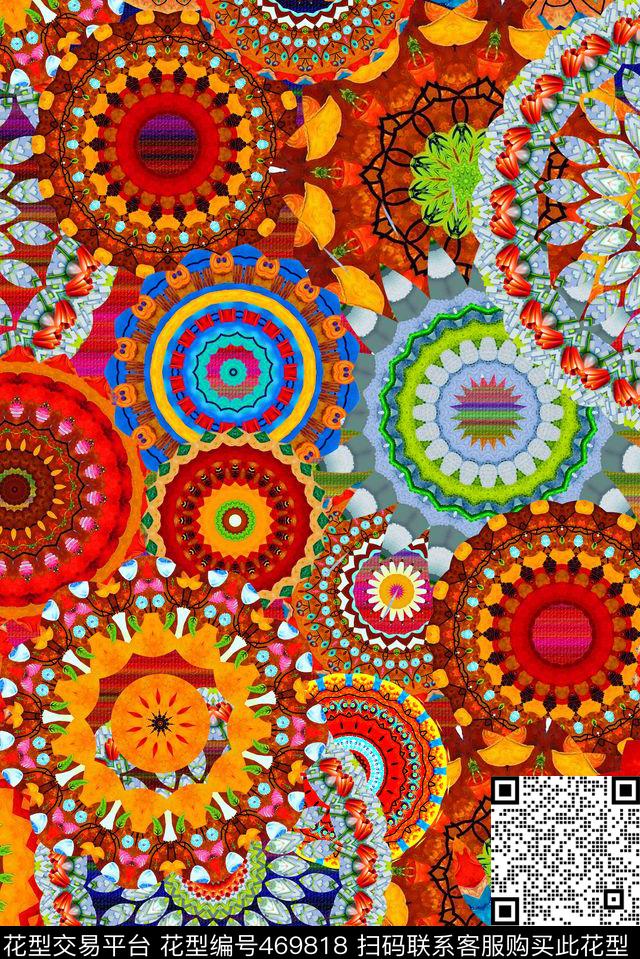 彩色多彩女装数码印花华亿平台下载（图片编号: 469818） - 瓦栏（Walan）