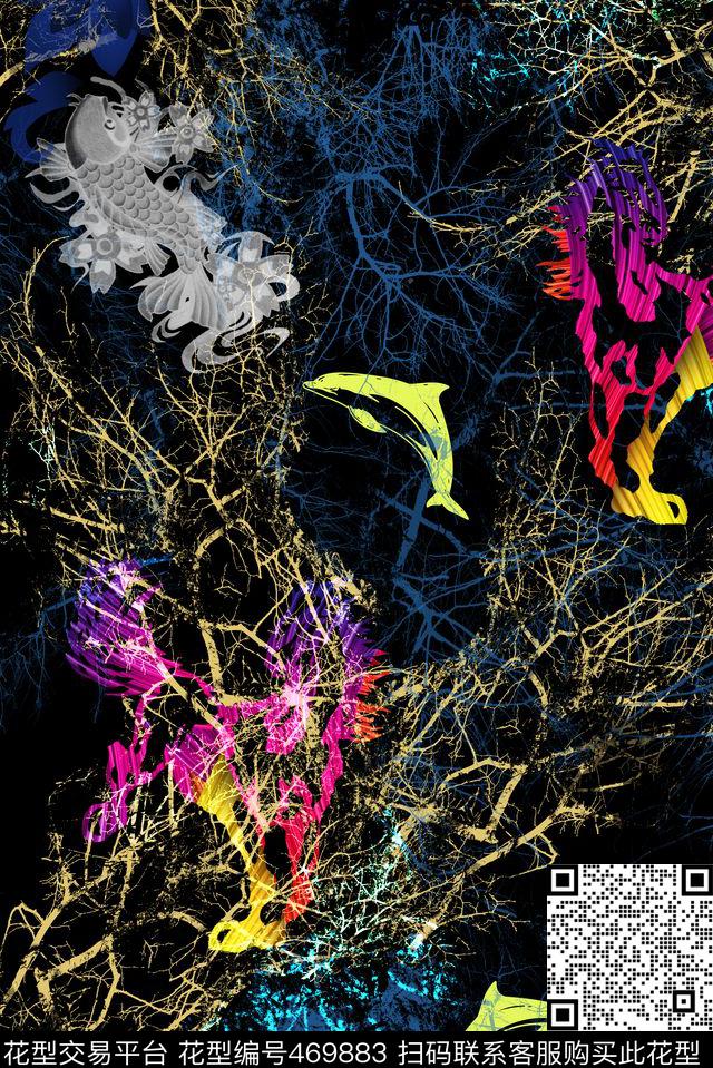 传统时尚经典数码印花华亿平台下载（图片编号: 469883） - 瓦栏（Walan）