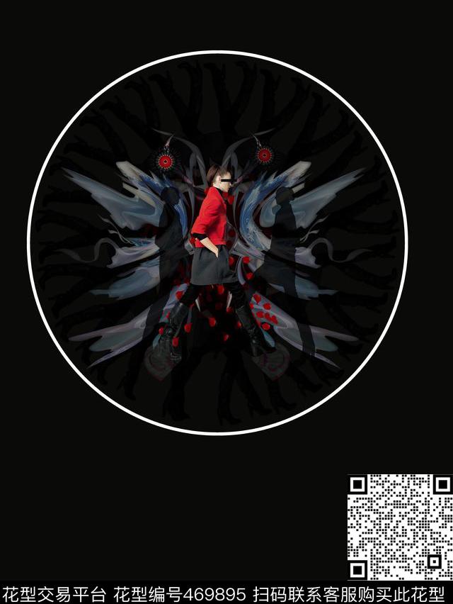 摩登女士T恤外套衬衫印花时尚女郎数码印花华亿平台下载（图片编号: 469895） - 瓦栏（Walan）