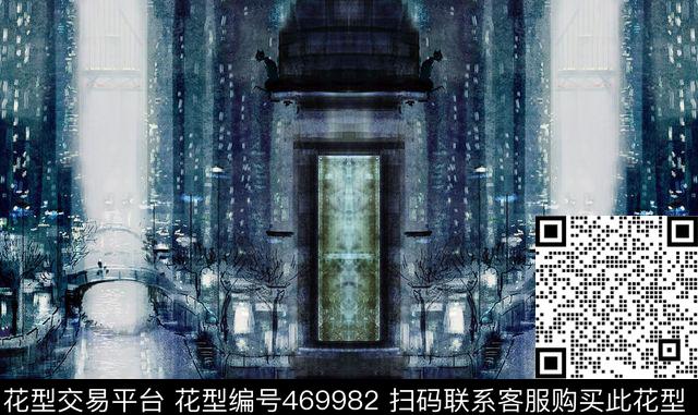 国画手绘画水墨画城市画小桥流水人家传统印花华亿平台下载（图片编号: 469982） - 瓦栏（Walan）