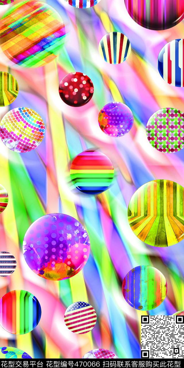 彩色几何彩色纽扣衬衣数码印花华亿平台下载（图片编号: 470066） - 瓦栏（Walan）