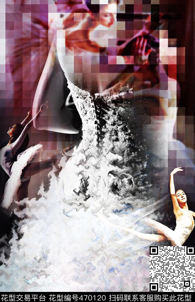 创意马赛克模糊数码印花华亿平台下载（图片编号: 470120） - 瓦栏（Walan）