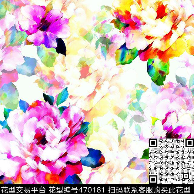 彩虹彩虹花有回头数码印花华亿平台下载（图片编号: 470161） - 瓦栏（Walan）