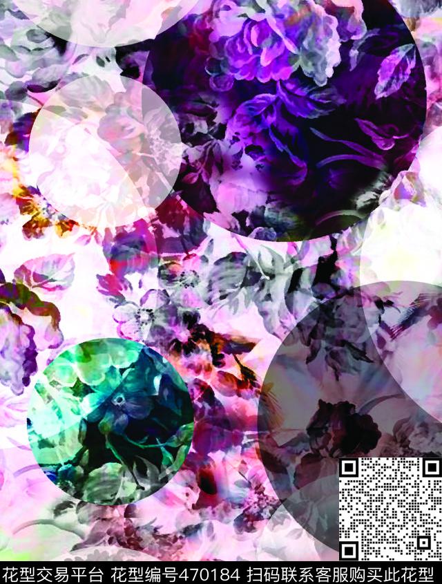 复古花卉花卉怀旧花卉数码印花华亿平台下载（图片编号: 470184） - 瓦栏（Walan）