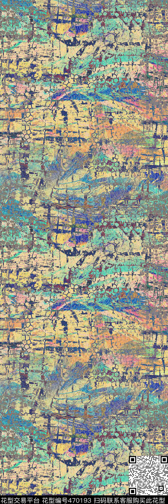 复古肌理丝巾数码印花华亿平台下载（图片编号: 470193） - 瓦栏（Walan）