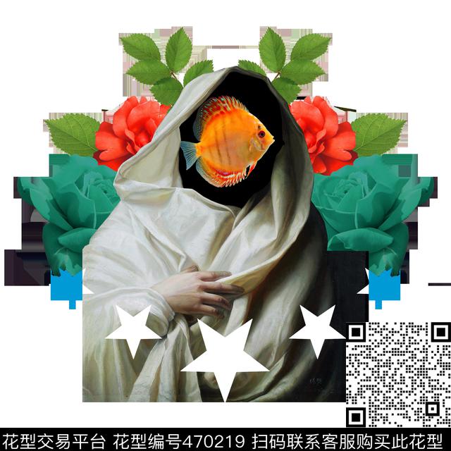 潮流抽象复古数码印花华亿平台下载（图片编号: 470219） - 瓦栏（Walan）