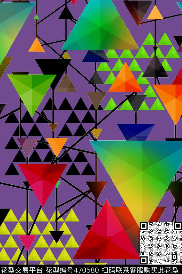 时尚炫彩立体数码印花华亿平台下载（图片编号: 470580） - 瓦栏（Walan）