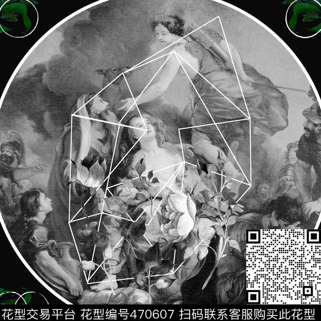 t恤华亿平台潮流复古数码印花华亿平台下载（图片编号: 470607） - 瓦栏（Walan）