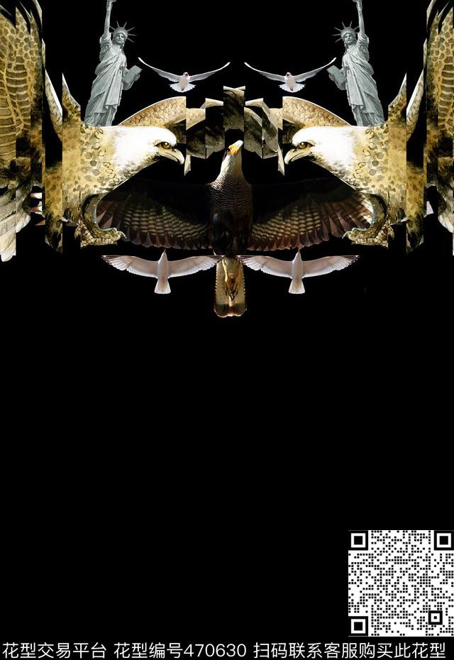 衬衫卫衣定位老鹰男装T恤数码印花华亿平台下载（图片编号: 470630） - 瓦栏（Walan）