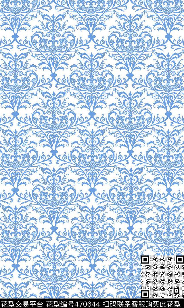 中国风连续单色传统印花华亿平台下载（图片编号: 470644） - 瓦栏（Walan）