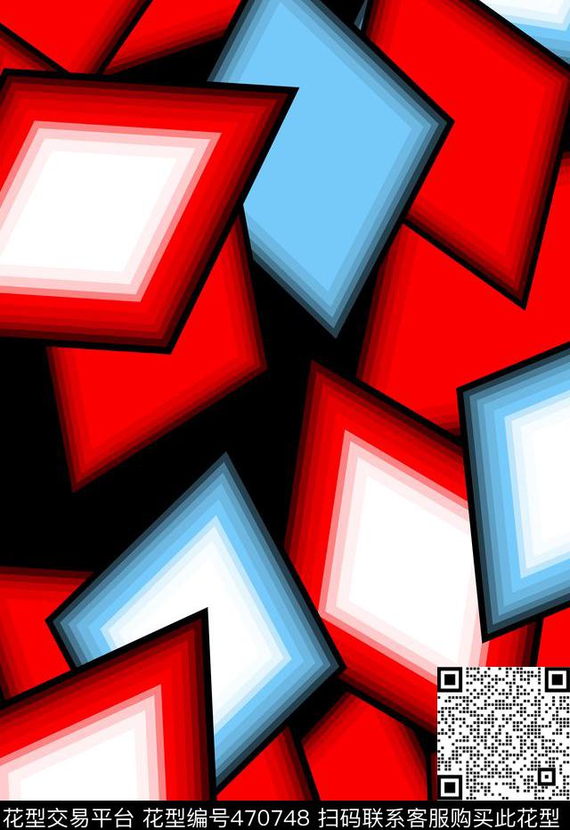 服装菱形几何数码印花华亿平台下载（图片编号: 470748） - 瓦栏（Walan）