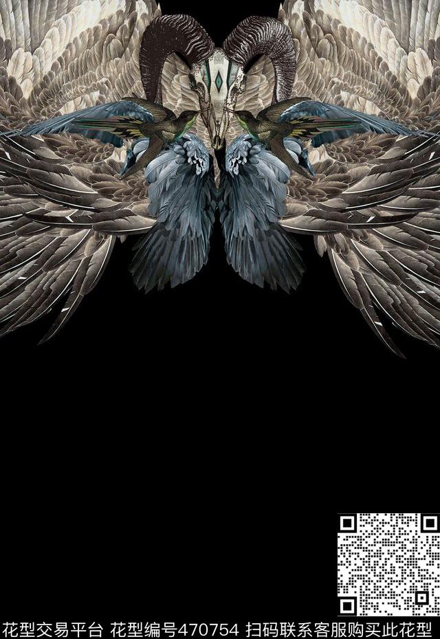 定位羽毛男装T恤卫衣衬衫时尚大牌数码印花华亿平台下载（图片编号: 470754） - 瓦栏（Walan）