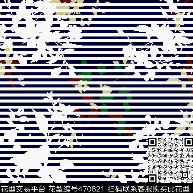 传统时尚横条小碎花传统印花华亿平台下载（图片编号: 470821） - 瓦栏（Walan）