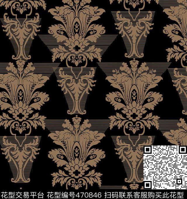 巴洛克大华亿平台宫廷风传统印花华亿平台下载（图片编号: 470846） - 瓦栏（Walan）