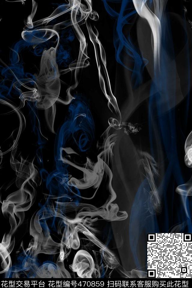 数码印花烟雾水墨肌理数码印花华亿平台下载（图片编号: 470859） - 瓦栏（Walan）