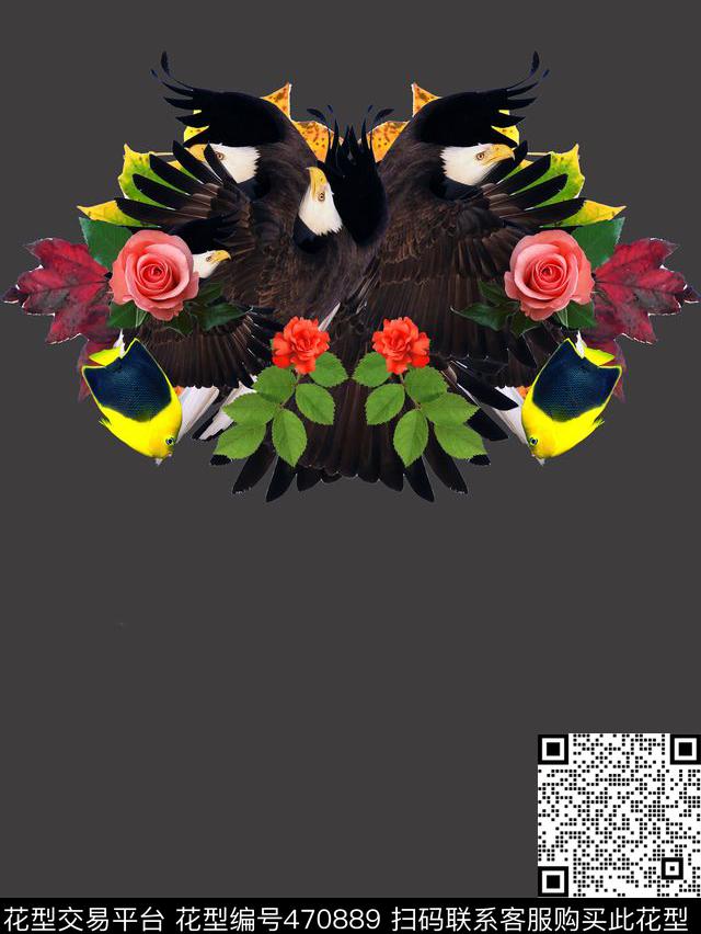 Givenchyt恤华亿平台白头鹰数码印花华亿平台下载（图片编号: 470889） - 瓦栏（Walan）