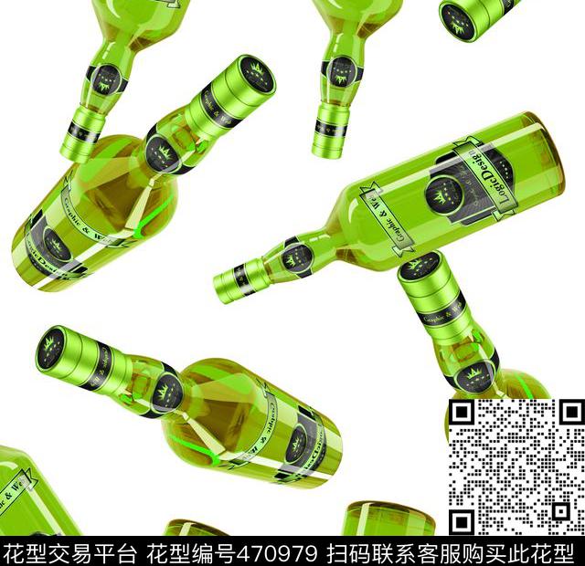 玻璃瓶酒瓶名酒数码印花华亿平台下载（图片编号: 470979） - 瓦栏（Walan）
