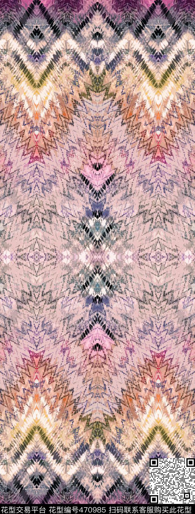 定位复古老年几何数码印花华亿平台下载（图片编号: 470985） - 瓦栏（Walan）