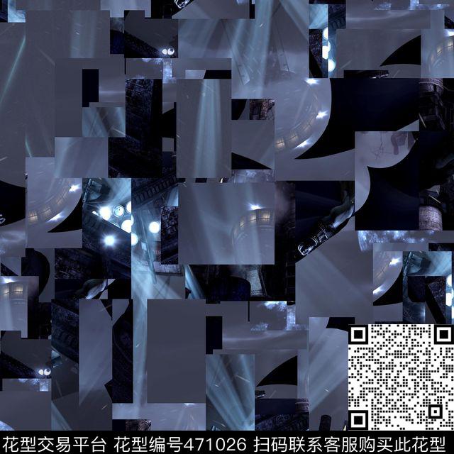 风景复古解构数码印花华亿平台下载（图片编号: 471026） - 瓦栏（Walan）