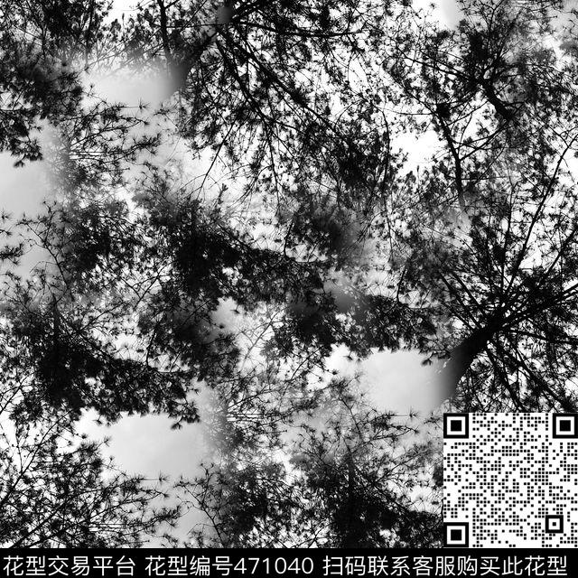 复古森林树影数码印花华亿平台下载（图片编号: 471040） - 瓦栏（Walan）