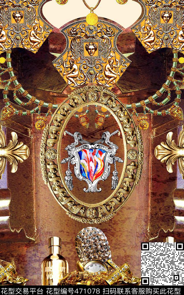 欧式相框珠宝数码印花华亿平台下载（图片编号: 471078） - 瓦栏（Walan）
