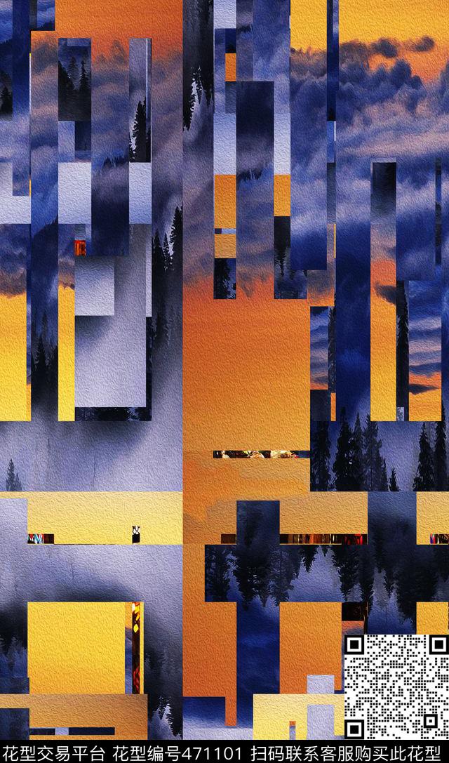 朝霞时尚大牌数码印花华亿平台下载（图片编号: 471101） - 瓦栏（Walan）