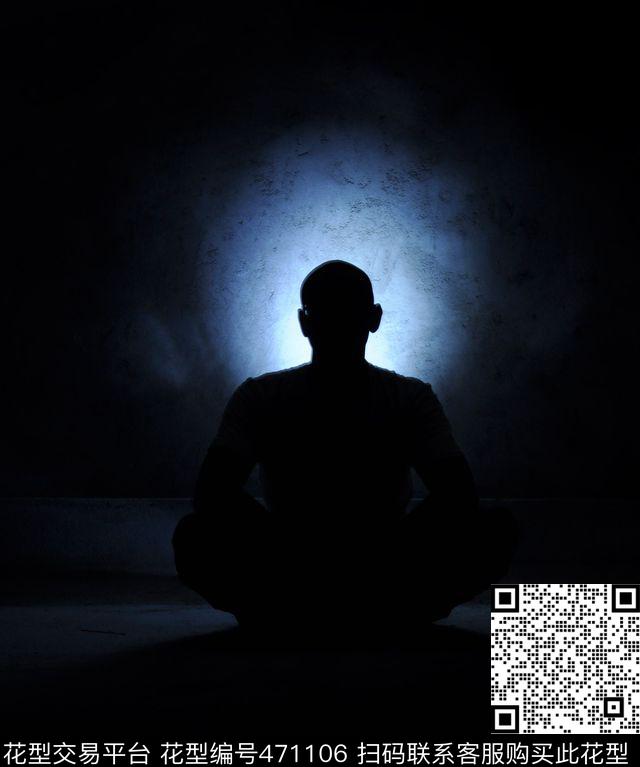 打坐男人男装坐禅僧传统印花华亿平台下载（图片编号: 471106） - 瓦栏（Walan）
