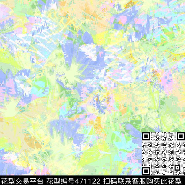抽象多彩图案传统印花华亿平台下载（图片编号: 471122） - 瓦栏（Walan）