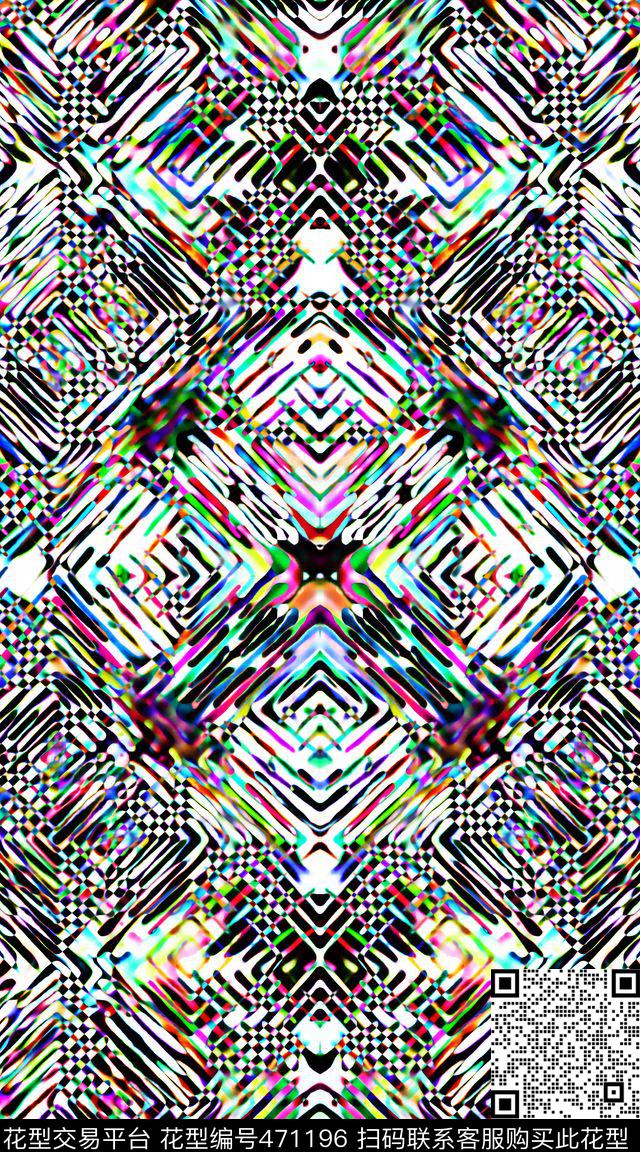 彩色创意服装数码印花华亿平台下载（图片编号: 471196） - 瓦栏（Walan）