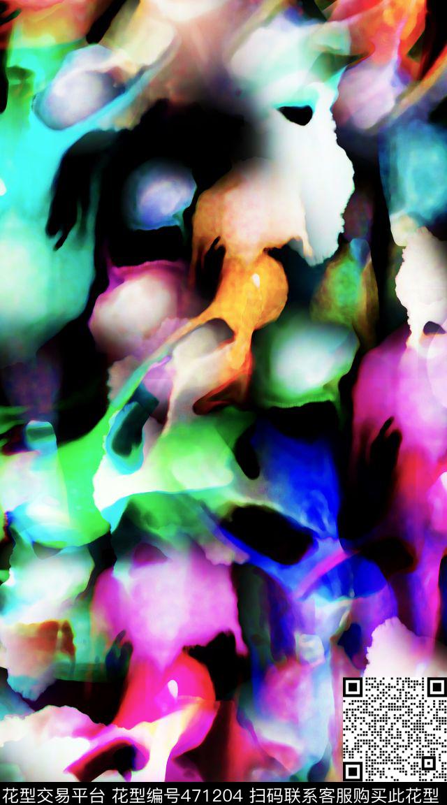 抽象色块透明数码印花华亿平台下载（图片编号: 471204） - 瓦栏（Walan）