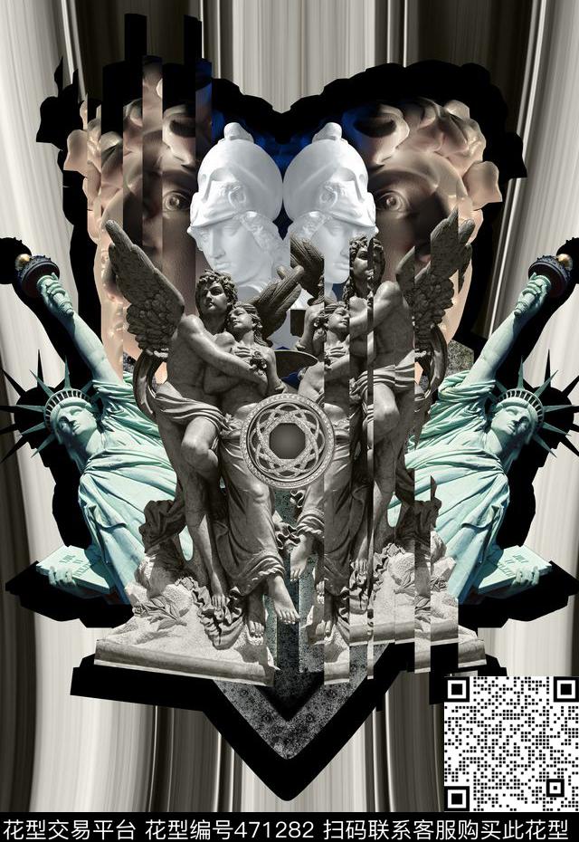 T恤卫衣潮流时尚定位男装数码印花华亿平台下载（图片编号: 471282） - 瓦栏（Walan）