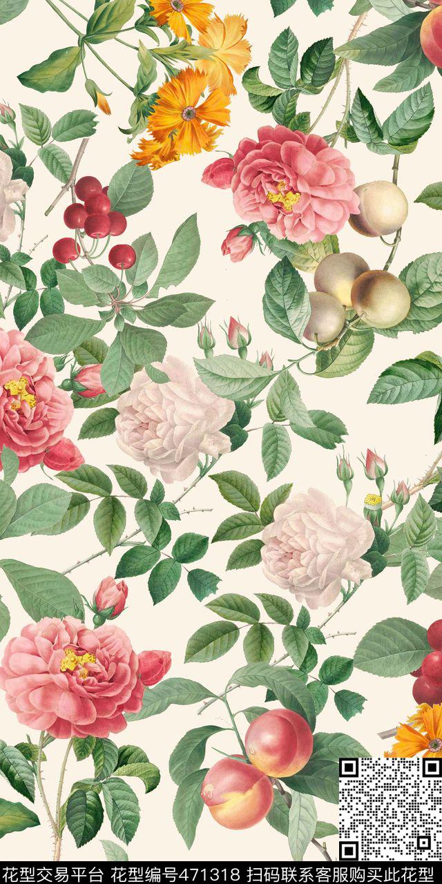 田园风花卉家纺箱包沙发数码印花华亿平台下载（图片编号: 471318） - 瓦栏（Walan）