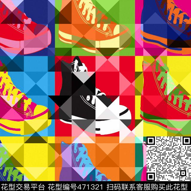 布鞋彩色潮牌数码印花华亿平台下载（图片编号: 471321） - 瓦栏（Walan）