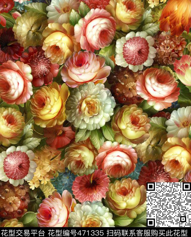 服装欧式富贵数码印花华亿平台下载（图片编号: 471335） - 瓦栏（Walan）