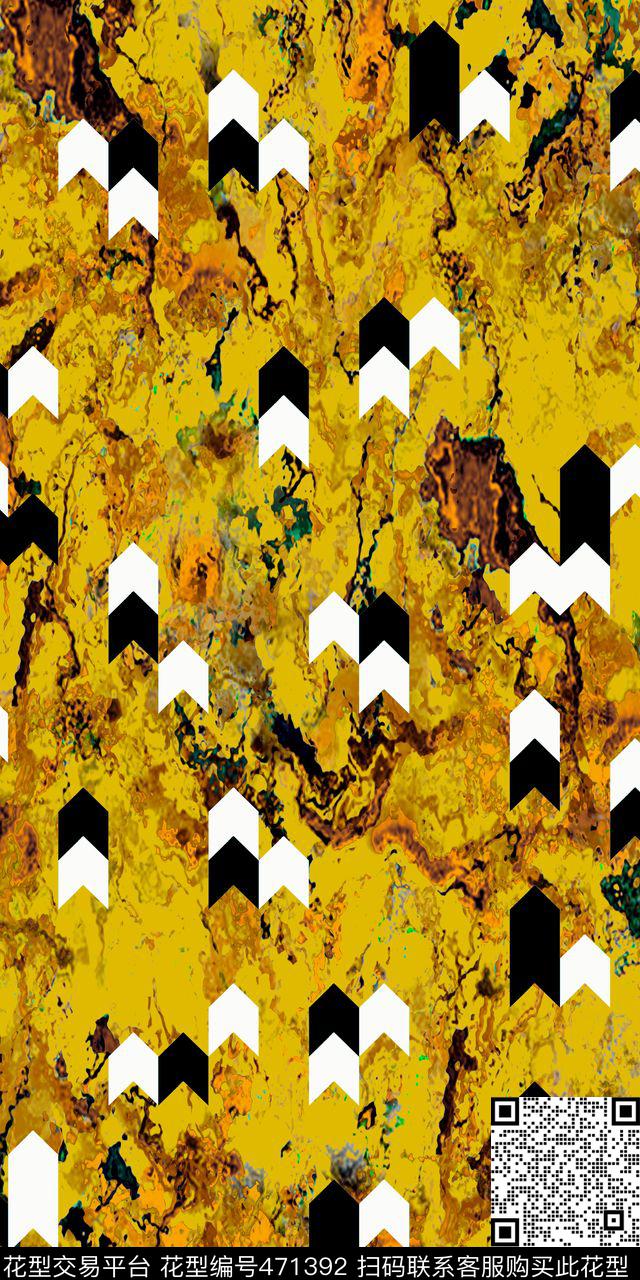 抽象几何马赛克传统印花华亿平台下载（图片编号: 471392） - 瓦栏（Walan）