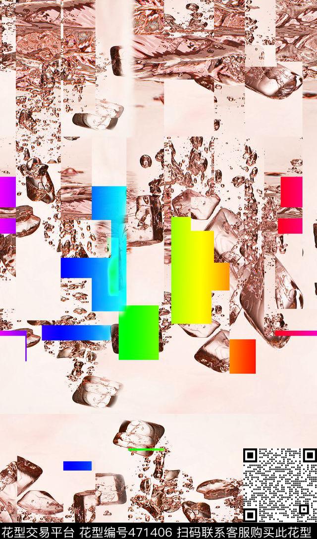 冰清新水数码印花华亿平台下载（图片编号: 471406） - 瓦栏（Walan）