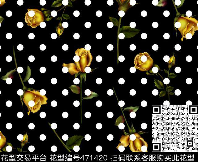 波点金玫瑰圆点玫瑰花女装衬衣连衣裙雪纺印花几何碎花小碎花大花方块衬衫印花简单时尚大牌潮流印花女装印花传统印花T恤印花女装波点印花数码印花华亿平台下载（图片编号: 471420） - 瓦栏（Walan）