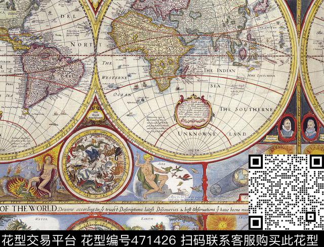 欧洲人物世界地图太阳裸体人物地球传统印花华亿平台下载（图片编号: 471426） - 瓦栏（Walan）