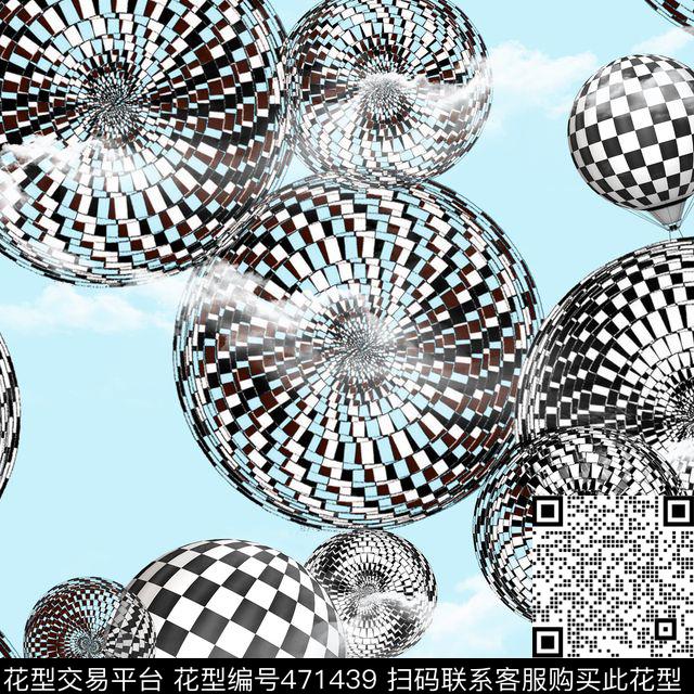 白云抽象黑白数码印花华亿平台下载（图片编号: 471439） - 瓦栏（Walan）