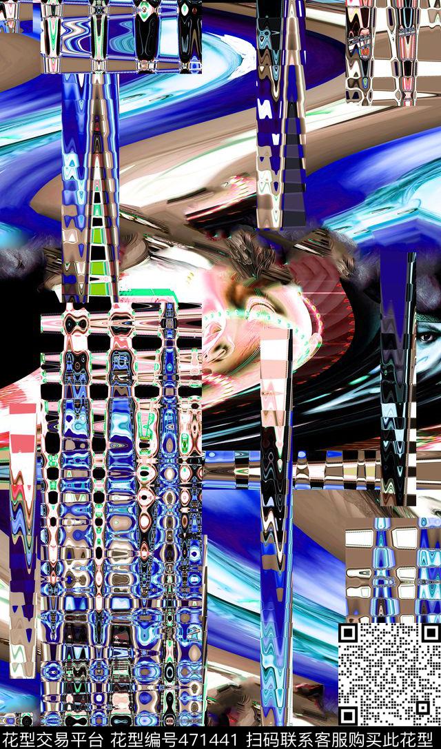 彩色优雅高品质男装数码印花华亿平台下载（图片编号: 471441） - 瓦栏（Walan）