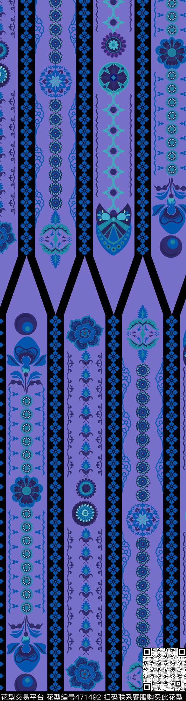 复古花纹几何传统印花华亿平台下载（图片编号: 471492） - 瓦栏（Walan）
